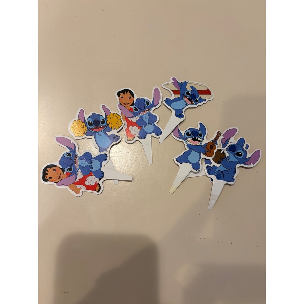 Disney Lilo & Stitch Figurine Playset Lilo Stitch Angel Elvis Stitch 6 Piece Set - Picture 8 of 8